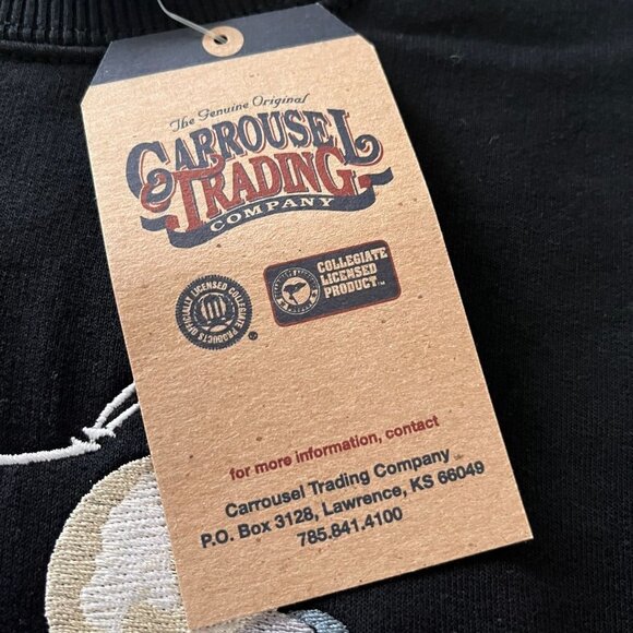 Carrousel Sweater Mens Large Black Pullover Skeleton Print Long Sleeve Preshrunk - Picture 5 of 8